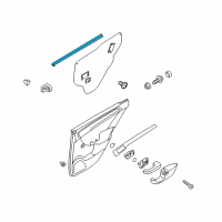 OEM 2010 Kia Forte WEATHERSTRIP-Rear Door Belt Inside Diagram - 832311M000WK