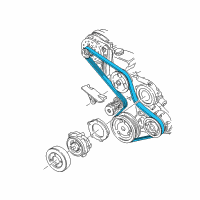 OEM Buick Electra Belt, Water Pump & A/C Compressor & Generator & P/S Pump Diagram - 24504180