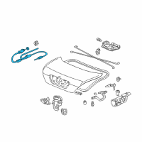 OEM 2005 Honda Accord Cable, Trunk & Fuel Lid Diagram - 74880-SDN-306