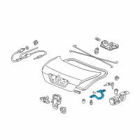 OEM 1995 Acura TL Hinge, Driver Side Trunk Diagram - 68660-SV1-A00ZZ