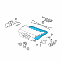 OEM 2006 Honda Accord Weatherstrip, Trunk Lid Diagram - 74865-SDN-A01