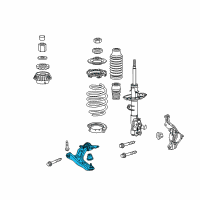 OEM 2011 Honda CR-Z Lower Arm Assembly, Left Front Diagram - 51360-SZT-A02