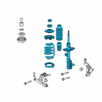 OEM 2011 Honda CR-Z Shock Absorber Assembly, Right Front Diagram - 51610-SZT-A12