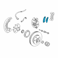 OEM 1998 Ford Explorer Front Pads Diagram - 2L5Z-2001-AA