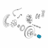 OEM 2001 Ford Explorer Lock Hub Assembly Diagram - F87Z-3B396-BA