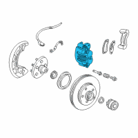 OEM 1999 Mercury Mountaineer Caliper Diagram - XL2Z-2B120-AB