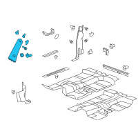 OEM 2007 Chevrolet Suburban 2500 Windshield Pillar Trim Diagram - 20962769