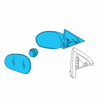 OEM Mercury Mirror Outside Diagram - 8L8Z-17683-DA