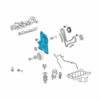 OEM Jeep Grand Cherokee Cover-Timing Case Diagram - 68164018AA