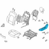 OEM 2013 Hyundai Santa Fe Shield Cover-Seat Driver Outer Diagram - 88191-B8100-NBC