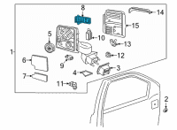 OEM 2020 Chevrolet Silverado 3500 HD Signal Lamp Diagram - 84468924