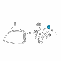 OEM Cadillac DeVille Harness Asm, Headlamp Wiring Diagram - 25670821