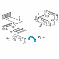 OEM Chevrolet Colorado Wheelhouse Liner Diagram - 25894546