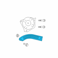 OEM Jeep Wrangler Bracket-Alternator Diagram - 53034000AD