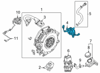 OEM Hyundai Elantra Pump Assembly-Coolant Diagram - 25110-03HZ0