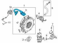 OEM 2022 Hyundai Elantra POWER CABLE-MOTOR AC Diagram - 91673-BY000