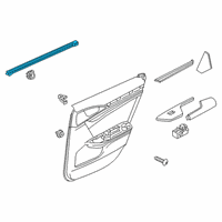 OEM 2021 Honda Civic Weatherstrip, L. RR. Door (Inner) Diagram - 72875-TGG-A01