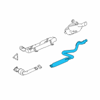 OEM 2007 Pontiac G5 Exhaust Resonator Pipe Assembly Diagram - 20766957