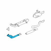 OEM 2008 Chevrolet Cobalt Converter & Pipe Diagram - 22939747