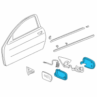 OEM 1998 Honda Prelude Cover, Passenger Side (Granada Black Pearl) Diagram - 76201-S04-Y24ZC