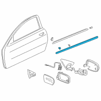 OEM 1998 Acura Integra Protector, Right Front Door (Frost White) Diagram - 75302-ST7-A12ZC