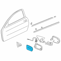 OEM 1994 Acura Integra Mirror, Passenger Side (1400R) Diagram - 76210-ST7-A14