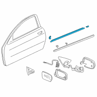 OEM Acura Integra Molding Assembly, Right Front Door Diagram - 72410-ST7-003