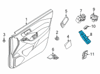 OEM Nissan Rogue Switch Assy-Power Window Main Diagram - 25401-6RE0C