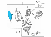 OEM 2022 Honda Civic MIR ASSY, R- (R1000) Diagram - 76203-T20-A21