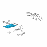 OEM 2012 Acura RDX Panel Set, Rear Floor Diagram - 04655-STK-A00ZZ