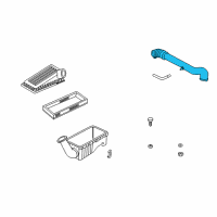 OEM 2000 Jeep Wrangler Air Cleaner Hose Tube Diagram - 53030611