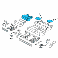 OEM Ford F-150 Seat Cushion Pad Diagram - FL3Z-16632A22-E