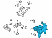 OEM 2021 Nissan Rogue Insulator-Engine Mounting, LH Diagram - 11220-6RA0A