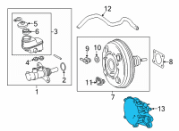 OEM 2018 Lexus NX300 Pump Assembly, Vacuum Diagram - 29300-36010