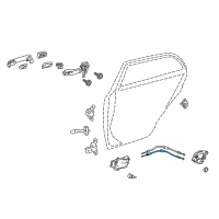 OEM Toyota Corolla Lock Cable Diagram - 69730-02200