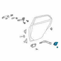 OEM 2021 Toyota RAV4 Lock Assembly Diagram - 69050-02340