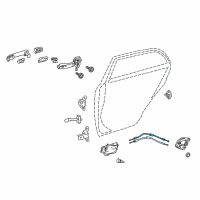 OEM Toyota Corolla Lock Cable Diagram - 69770-02290