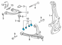 OEM Ford Bronco Lower Control Arm Adjust Cam Diagram - -W720186-S439