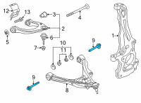 OEM 2021 Ford Bronco Lower Control Arm Adjust Bolt Diagram - -W720555-S439