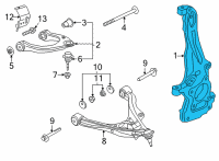 OEM 2022 Ford Bronco KNUCKLE - FRONT WHEEL Diagram - MB3Z-3K185-A