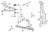 OEM Ford Bronco BUSH - FRONT SUSPENSION ARM Diagram - MB3Z-3068-A