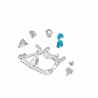 OEM 2006 Kia Optima Rear Roll Stopper Bracket Assembly Diagram - 219302G400