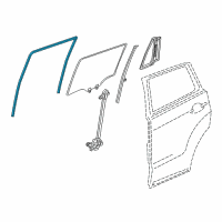 OEM 2015 Acura RDX Channel, Right Rear Door Run Diagram - 72735-TX4-A01