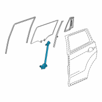 OEM Acura RDX Regulator Assembly, Left Rear Door Power Diagram - 72750-TX4-A01