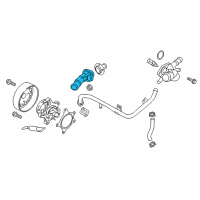 OEM 2020 Kia Optima Fitting-COOLANT Inlet Diagram - 256312B055