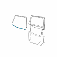 OEM 2018 Jeep Wrangler JK Seal-Front Half Door Diagram - 55397277AA