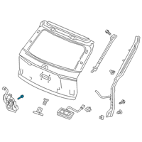 OEM Honda Pilot Bolt, Tailgate Lock Diagram - 90107-TLA-A00