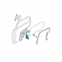 OEM 2005 Kia Sportage Motor Assembly-Power Window Regulator Diagram - 988201F100