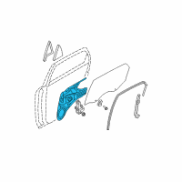 OEM 2005 Kia Sportage Regulator Assembly-Rear Door Diagram - 834031F010