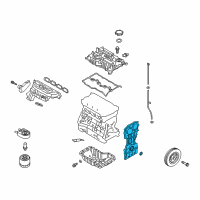 OEM 2020 Kia Stinger Cover Assembly-Timing Chain Diagram - 213502CTC0